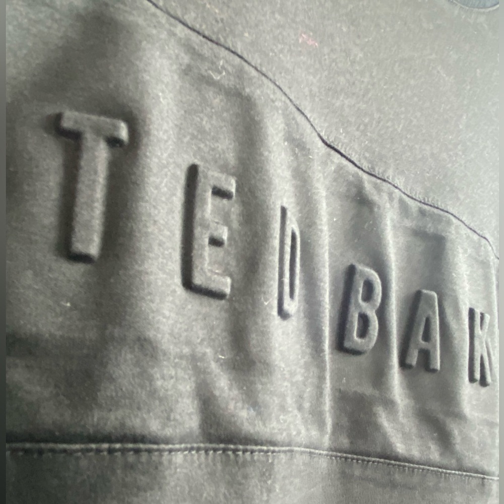 Ted Baker Short Sleeve All Black Shirt‎ with Lifted Print Men’s Size 6 - Picture 6 of 9